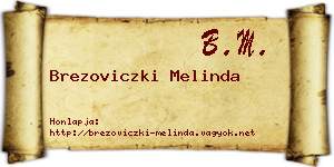 Brezoviczki Melinda névjegykártya